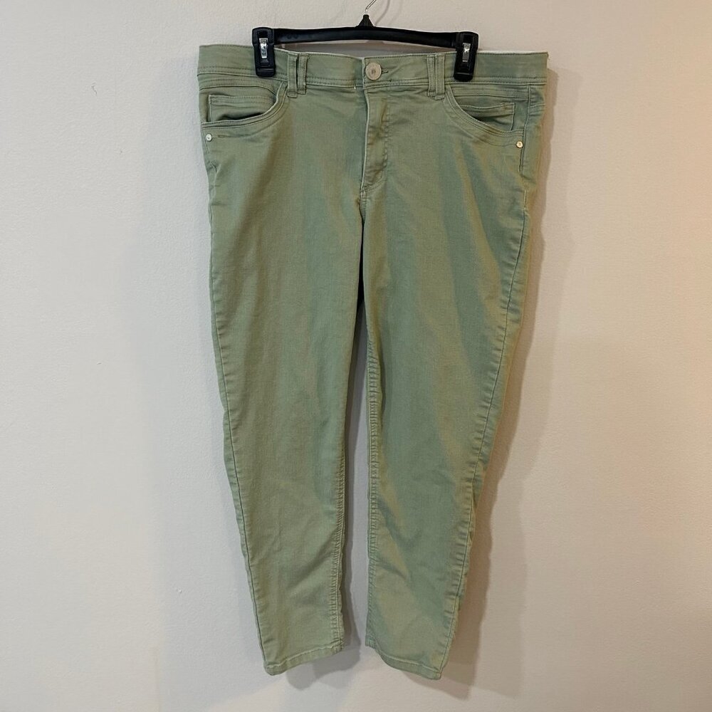 Democracy Green Skinny Fit Pants Women's Size 16